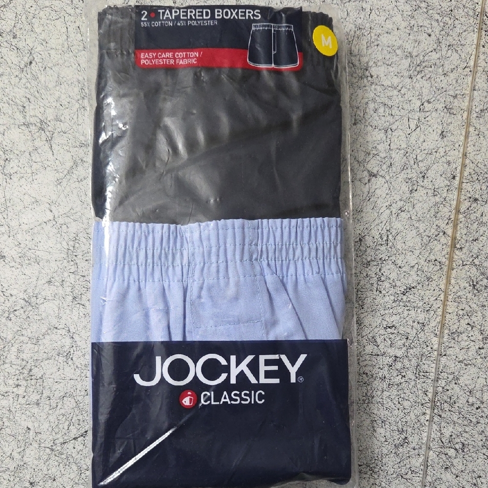 Jockey Black and Blue Classic Boxers Comfortable Fit